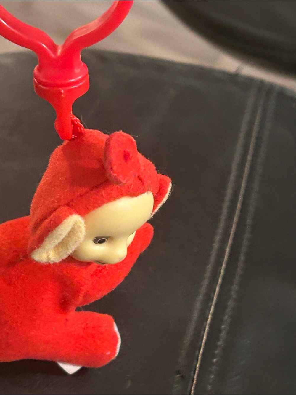 Vintage Teletubbies Po plush clip-on toy, keychain, bag accessory
